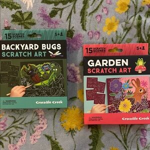Crocodile Creek Backyard Bugs and Garden Scratch Art Kits- 2 kits